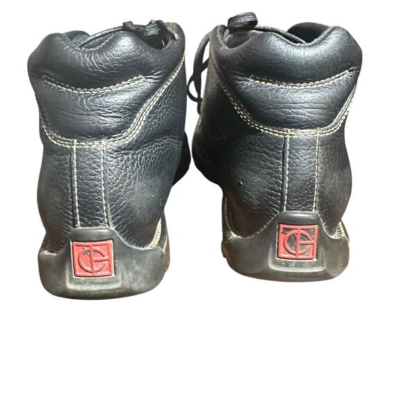 Cole Haan Black Leather Lace Up Booties - Size 8 - Picture 6 of 10